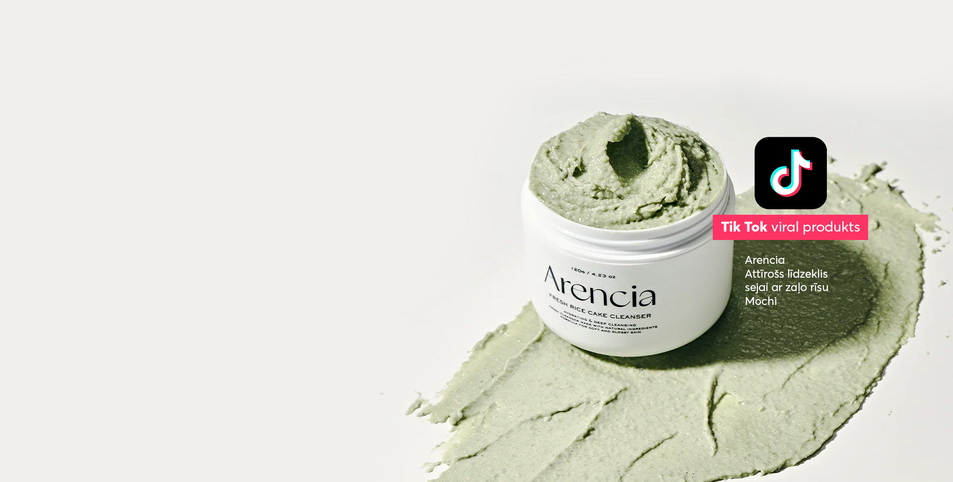 Arencia green mochi cleanser staipīgs sejas attīrītājs tiktok