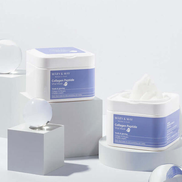 Auduma sejas maskas ar kolagēnu un peptīdiem 30 gab. | Mary&May Collagen Peptide Vital Mask