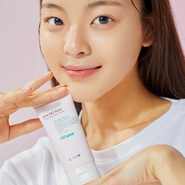 Tonējošs saules aizsargkrēms ar alveju SPF50+ | COSRX Aloe 54.2 Aqua Tone-Up Sunscreen