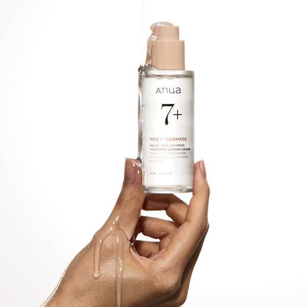 Mitrinošs un ādas aizsargbajeru atjaunojošs serums | Anua Rice 7 Ceramide Hydrating Barrier Serum