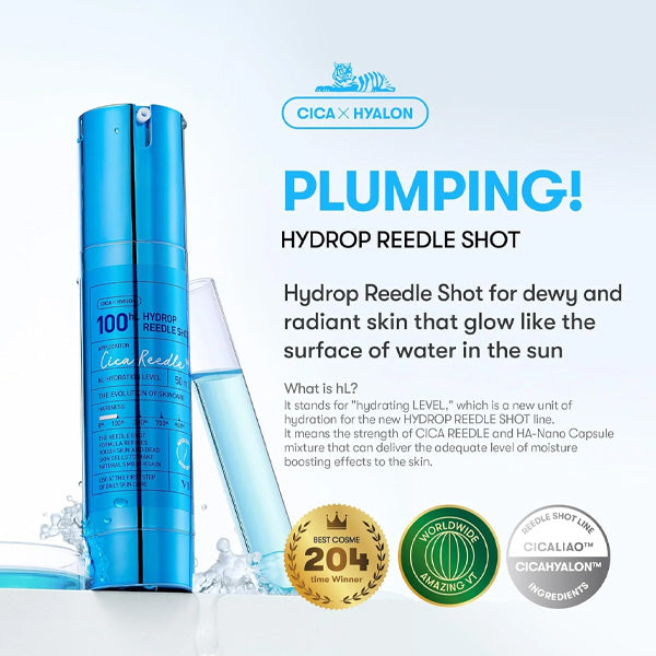 Vt Cosmetics Hydrop Needle Shot aktīvās sastāvdaļas HA-Nano kapsulas, Cicahyalon™ un Cica Reedle™ — dziļa mitrināšana un nomierinoša iedarbība | koore.lv