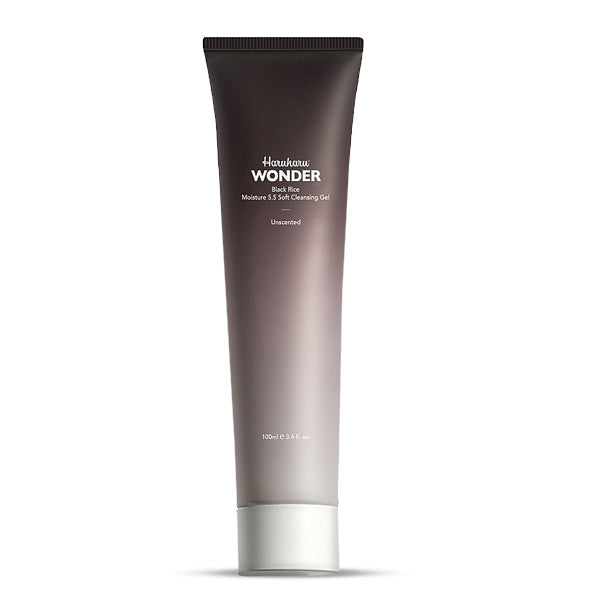 HARUHARU WONDER Black Rice Moisture 5.5 Soft Cleansing Gel – Korejas kosmētika, maigs attīrošs gēls ar melno rīsu ekstraktu, kas mitrina un attīra ādu.