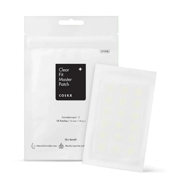 COSRX Master Patch Clear Fit – Korejas kosmētika, plāksteri pret pūtītēm, kas ātri nomierina un dziedē ādu, novēršot apsārtumu un iekaisumu.