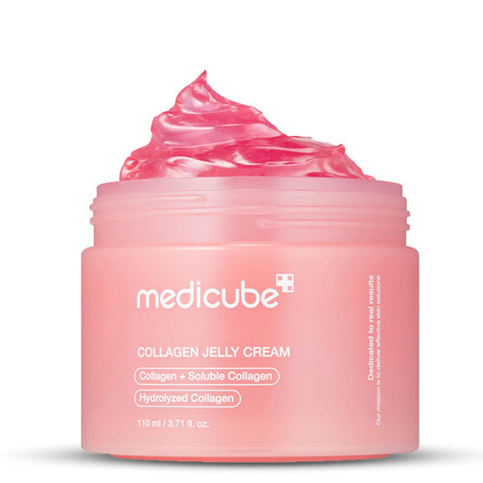MEDICUBE Collagen Jelly Cream – Korejas kosmētika, želejas tekstūras krēms ar kolagēnu, kas uzlabo ādas elastību un mitrina, piešķirot tai gludumu un tvirtumu.