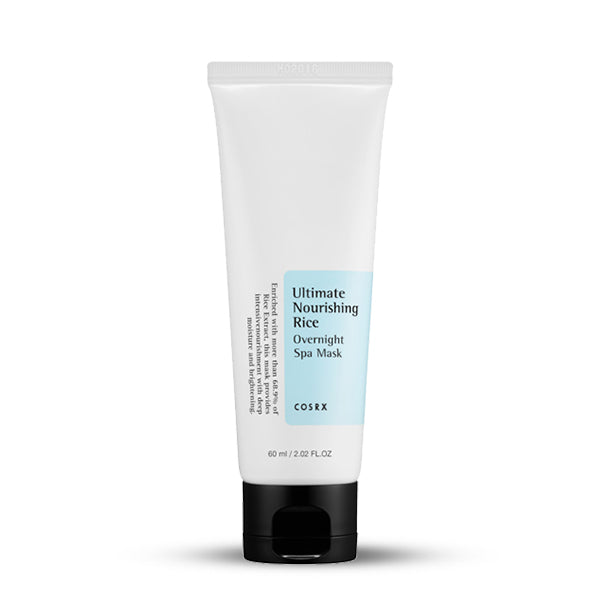 COSRX Ultimate Nourishing Rice Overnight Spa Mask – Korejas kosmētika, nakts maska ar rīsu ekstraktu, kas intensīvi mitrina ādu un uzlabo tās elastību.