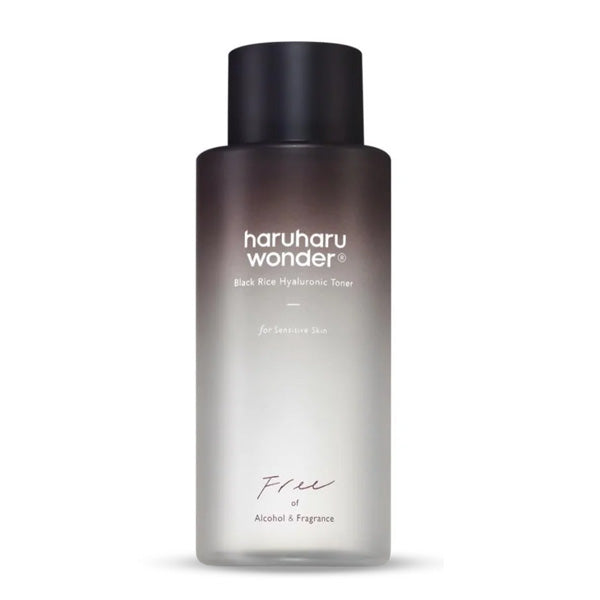 HARUHARU WONDER Black Rice Hyaluronic Toner Fragrance Free – Korejas kosmētika, toniks ar melno rīsu un hialuronskābi, kas mitrina un uzlabo ādas elastību.