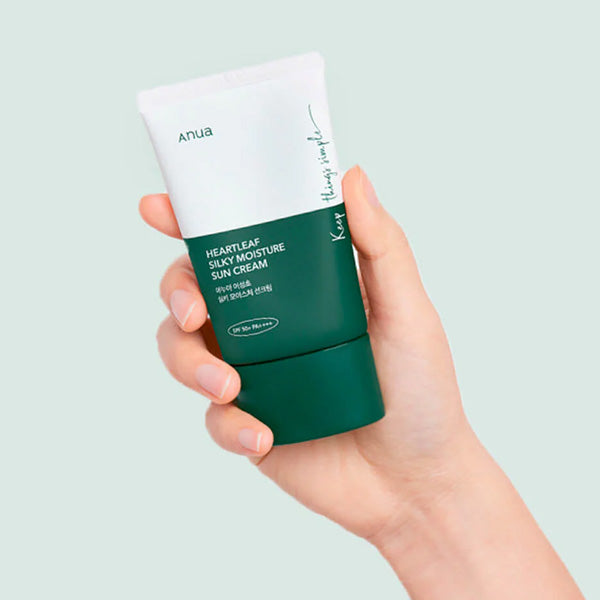Mitrinošs saules aizsargkrēms ar SPF50+ | Anua Heartleaf Silky Moisture Sun Cream