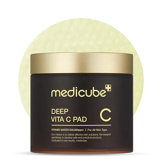 Medicube Deep Vita C Pad – sejas spilventiņi ar C vitamīnu ādas izgaismošanai un mitrināšanai.