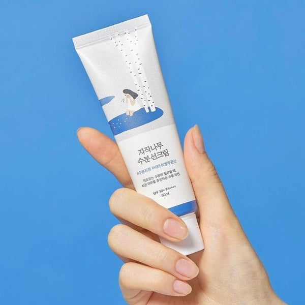 Mitrinošs saules aizsargkrēms ar SPF50+ | Round Lab Birch Juice
