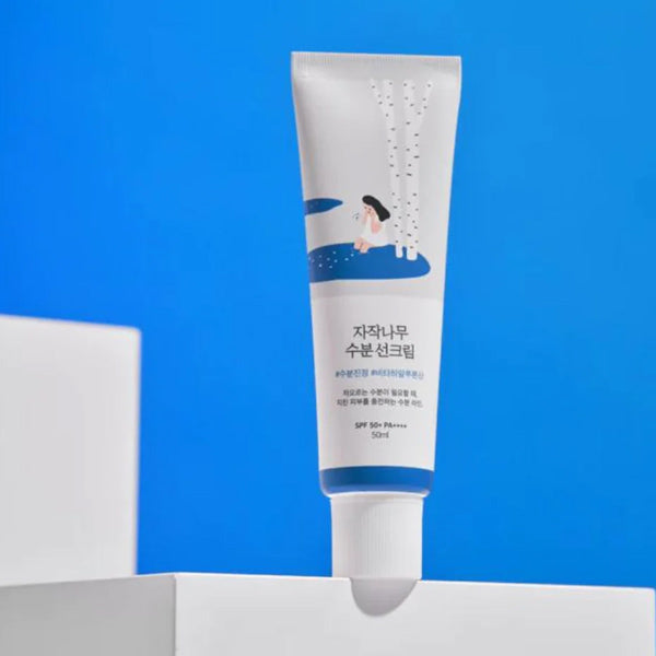 Mitrinošs saules aizsargkrēms ar SPF50+ | Round Lab Birch Juice
