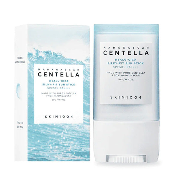 SKIN1004 Madagascar Centella Hyalu‑Cica Silky‑Fit Sun Stick SPF50 stiks zimulis spf koore