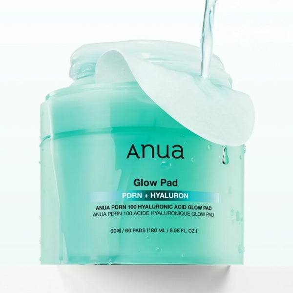 Anua PDRN Hyaluronic Acid Glow Pad iepakojums – korejiešu kosmētika no koore.lv