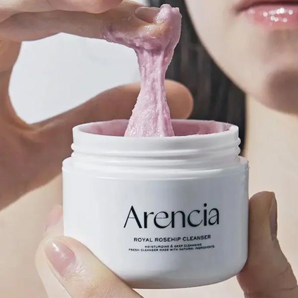 Attīrošs līdzeklis sejai ar rožu Mochi | Arencia Fresh Rosehip Rice Mochi Cleanser