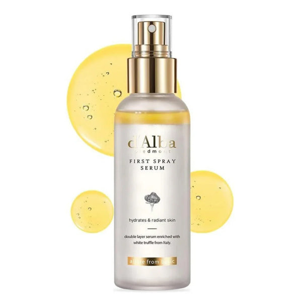 d'Alba - White Truffle First Aromatic Spray Serum – luksusa Korejas serums miglas veidā ar baltās trifeles ekstraktu, nodrošina ādas mitrināšanu un mirdzumu.