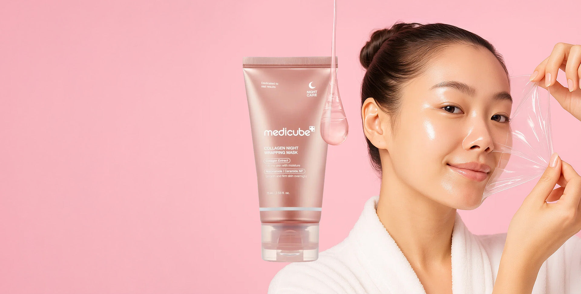 medicube collagen night wrapping mask maska kā plēve ar kolagēnu pa nakti