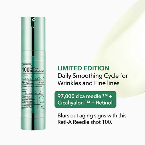 Korejas kosmētikas serums ar retinolu – VT Cosmetics Reti-A Reedle Shot 100 | koore.lv