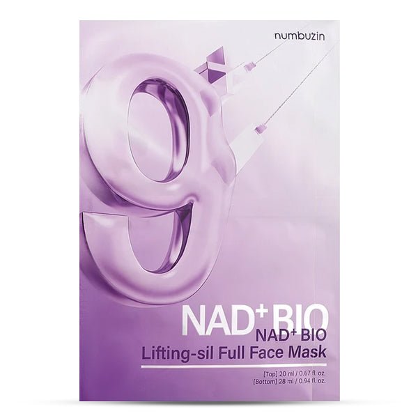 3D sejas maska ar liftinga efektu | Numbuzin No.9 NAD Bio Lifting Full Cover Facial Mask - KOORE