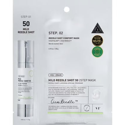2 soļu sejas maska ar mikroadatu serumu | VT Cosmetics Reedle Shot 2 Step Mask