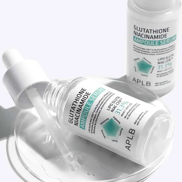 APLB Glutathione Niacinamide Ampoule Serum – izgaismojošs sejas serums