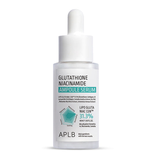 APLB Glutathione Niacinamide Ampoule Serum – izgaismojošs sejas serums ar niacinamīdu un glutationu