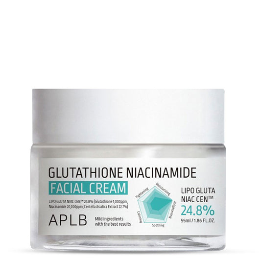 APLB Glutathione Niacinamide sejas krēms – izgaismojošs un mitrinošs Korejas kosmētikas līdzeklis"