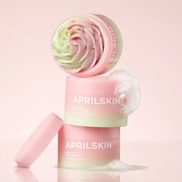 Nomierinošs un pirms lietošanas sakratāms sārtās aloes sejas mazgāšanas līdzeklis APRILSKIN