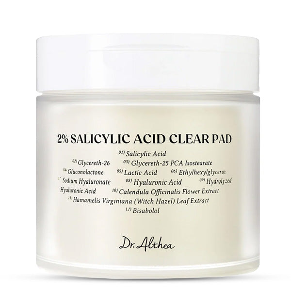 dr. Althea 2% Salicylic Acid Clear Pad attīrošie diski ar salicilskābi problemātiskai ādai