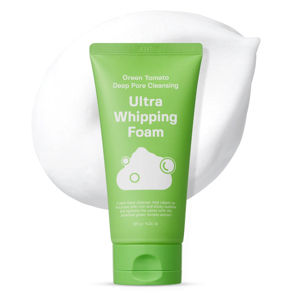 Sungboon Editor Green Tomato Deep Pore Cleansing Ultra Whipping Foam 120g sejas putu tūbiņa