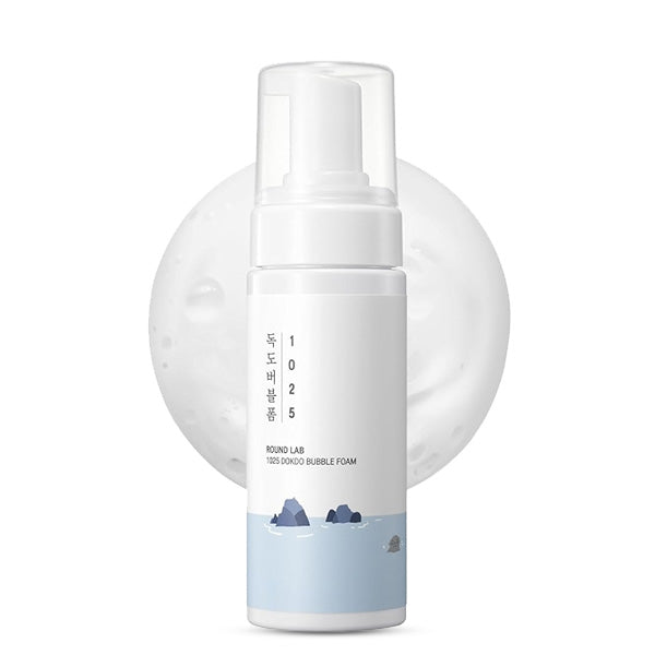 Round Lab 1025 Dokdo Bubble Foam maigas attīrošās sejas putas ar jūras ūdens minerāliem