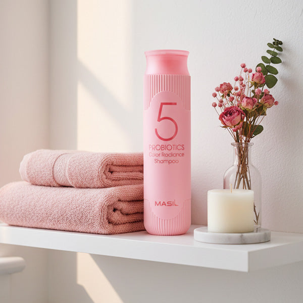 Matu krāsas spilgtumu saglabājošs šampūns ar aminoskābēm un probiotikām Masil Radiance