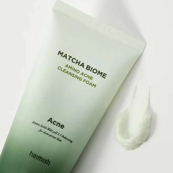 heimish Matcha Biome Amino Acne Cleansing Foam sejas ziepas aknei