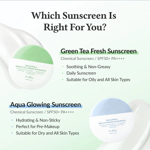 Neredzams un matējošs aizsargkrēms SPF50+ ar antioksidantiem un hialuronskābi Dr. Althea Green Tea