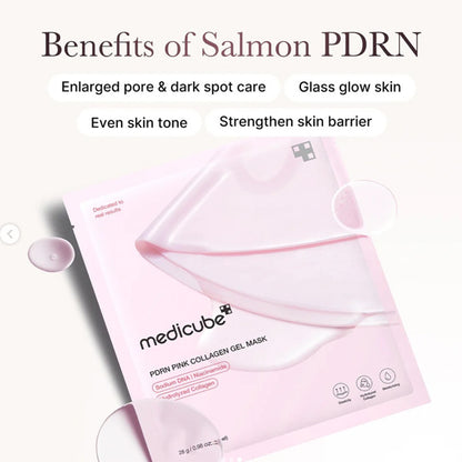 Hidrogēla sejas maska ar kolagēnu un PDRN | Medicube PDRN Pink Collagen Jelly Gel Mask