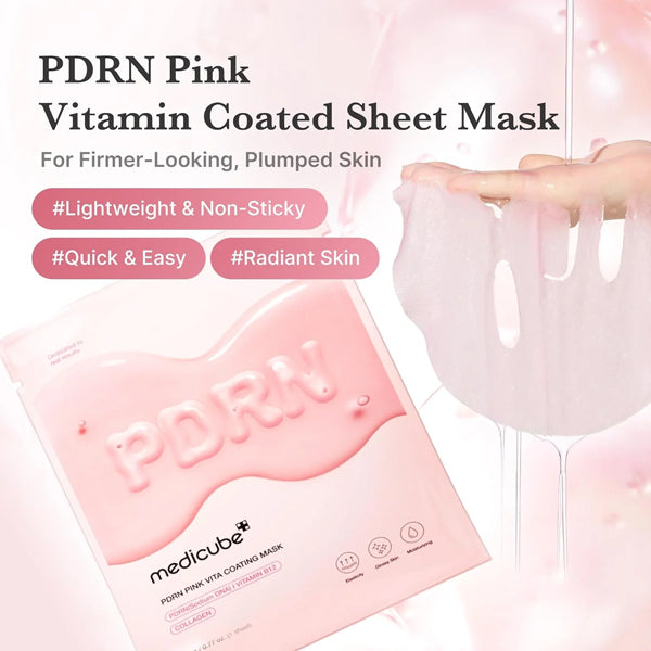 Medicube PDRN Pink Vita Coating Mask  sejas maska ar laša pdrn