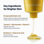 Sungboon Editor Kojic Acid Niacin gēla mazgāšanas līdzekļa caurspīdīgā tekstūra