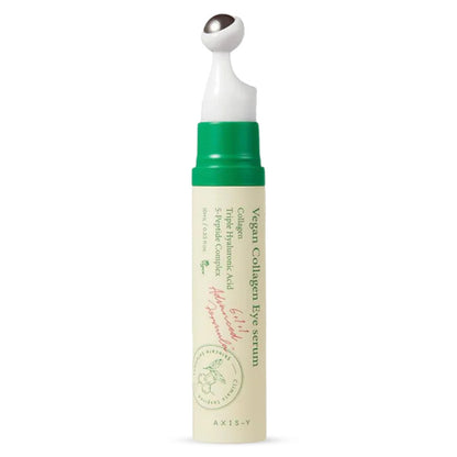 Axis-Y Vegan Collagen Eye Serum ar metāla aplikatoru – vegānisks kolagēna acu serums pret grumbām un tumšajiem lokiem korejas kosmētika koore.lv