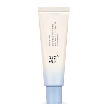 Beauty Of Joseon Relief Sun Aqua-Fresh Rice + B5 SPF50+ saules krēms – viegls un mitrinošs korejiešu kosmētikas produkts koore.lv