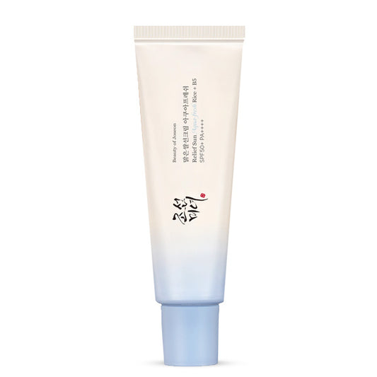 Beauty Of Joseon Relief Sun Aqua-Fresh Rice + B5 SPF50+ saules krēms – viegls un mitrinošs korejiešu kosmētikas produkts koore.lv