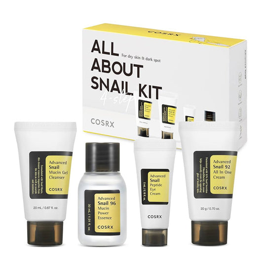 CORSX All About Snail Kit 4‑step – 4 soļu gliemežu mucīna komplekts koore.lv