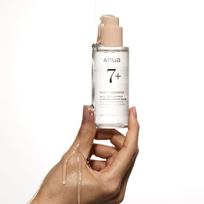 Mitrinošs un ādas aizsargbajeru atjaunojošs serums | Anua Rice 7 Ceramide Hydrating Barrier Serum