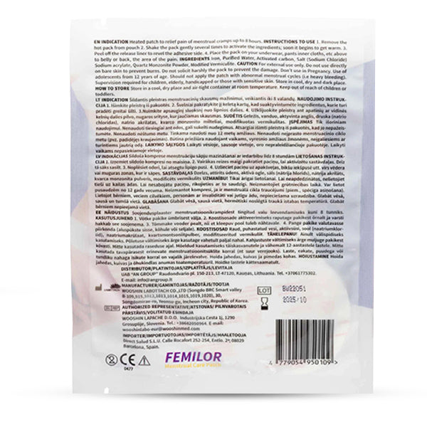 Menstrual Care Patch - menstruālā cikla sāpju mazinošs plāksteris