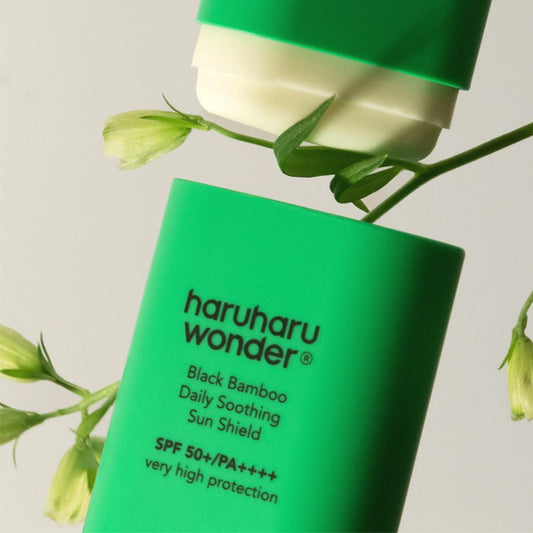 Haruharu Wonder SPF50+ nomierinošs saules aizsargkrēms ar melno bambusu no Korejas kosmetika koore
