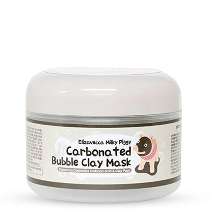 ELIZAVECCA Milky Piggy Carbonated Bubble Clay Mask – Korejas kosmētika, putojoša māla maska, kas attīra un atsvaidzina ādu, palīdzot samazināt poras un noņemt netīrumus.