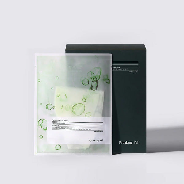 Pyunkang Yul Calming Mask tekstūra un sastāvs tuvplānā