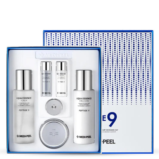 Medi-Peel Peptide 9 Premium Skin Care Set Korejas ādas kopšanas komplekts ar tonizējošo losjonu, esenci, serumu un krēmu