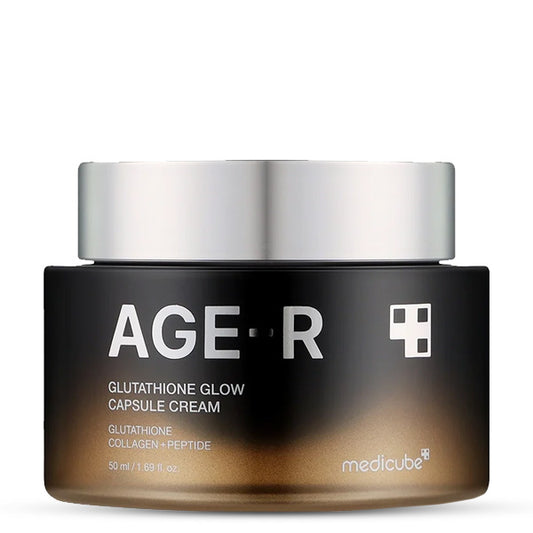 Medicube AGE‑R Glutathione Glow Cream 50 ml – korejiešu mirdzuma krēms pigmentācijas mazināšanai pretgrumbu krems no korejas kosmetikas koore.lv