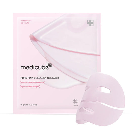 Medicube PDRN Pink Collagen Jelly Gel Mask – rozā želejas sejas maska, kas mitrina un nostiepj ādu koore.lv korejas kosmetika
