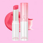 Mitrinošs un pirms lietošanas sakratāms spīdīgs lūpu balzams rom&nd
