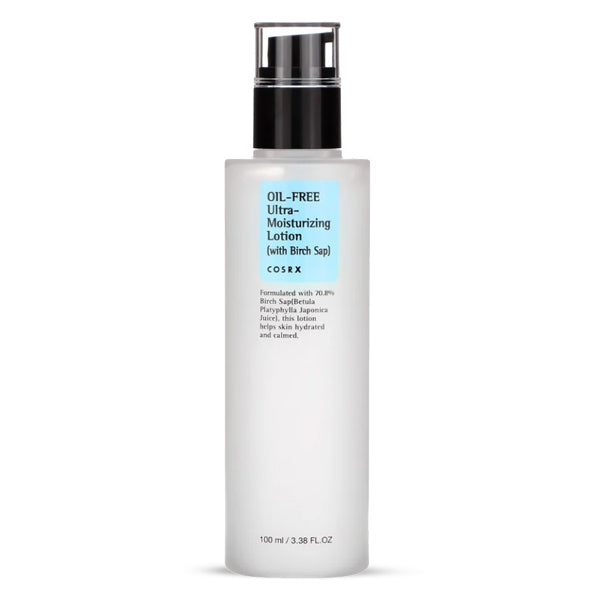 COSRX Oil Free Ultra Moisturizing Lotion – Korejas kosmētikas mitrinošs losjons taukainai un jutīgai ādai.