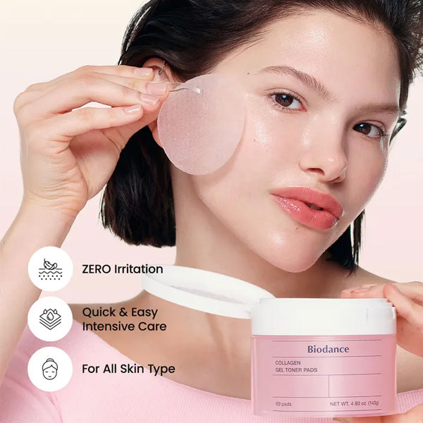Biodance Collagen Gel Toner Pads ar kolagēnu, hialuronskābi un peptīdiem